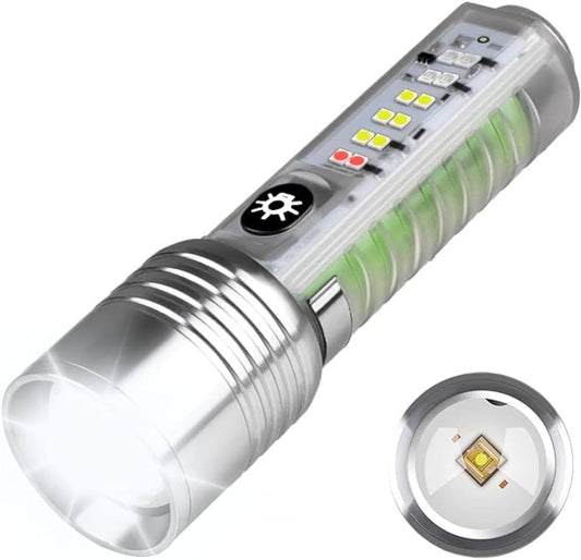 Coba Mini LED Torch Light - Coba CB 1658 – Super Bright Handheld Tactical Light | Multiple Modes | Zoom-able Electric Flashlight for Camping, Hiking & Cycling ( Random Color )