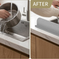 Silicone Sink Splash Guard with Suction Cups | Flexible Water Stopper